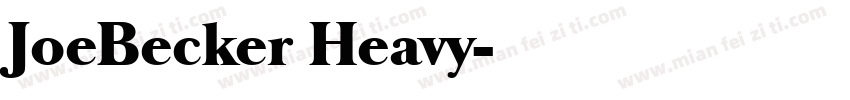 JoeBecker Heavy字体转换